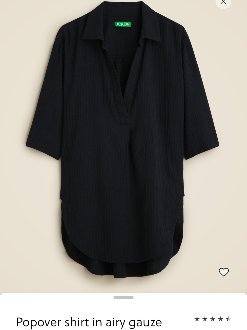 J. Crew popover gauze shirt